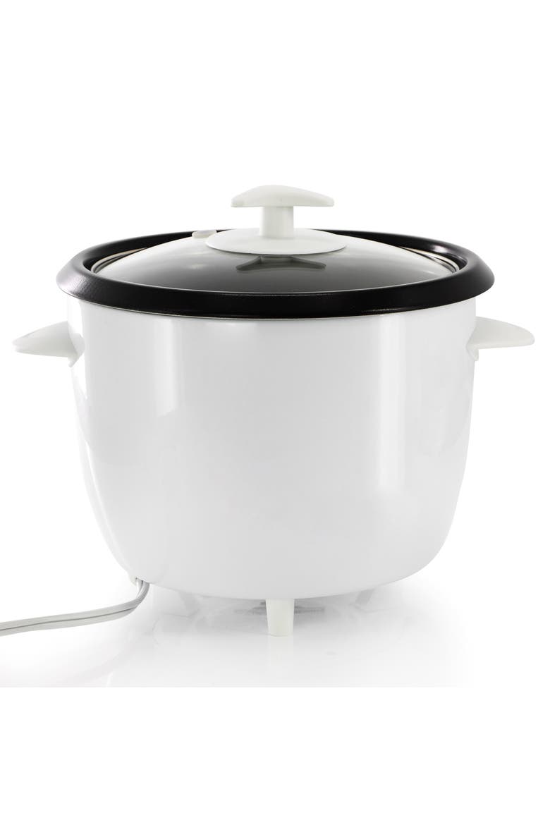 5 Cup Ceramic Bowl Rice Cooker with Steamer Attachment, Alternate, color, White