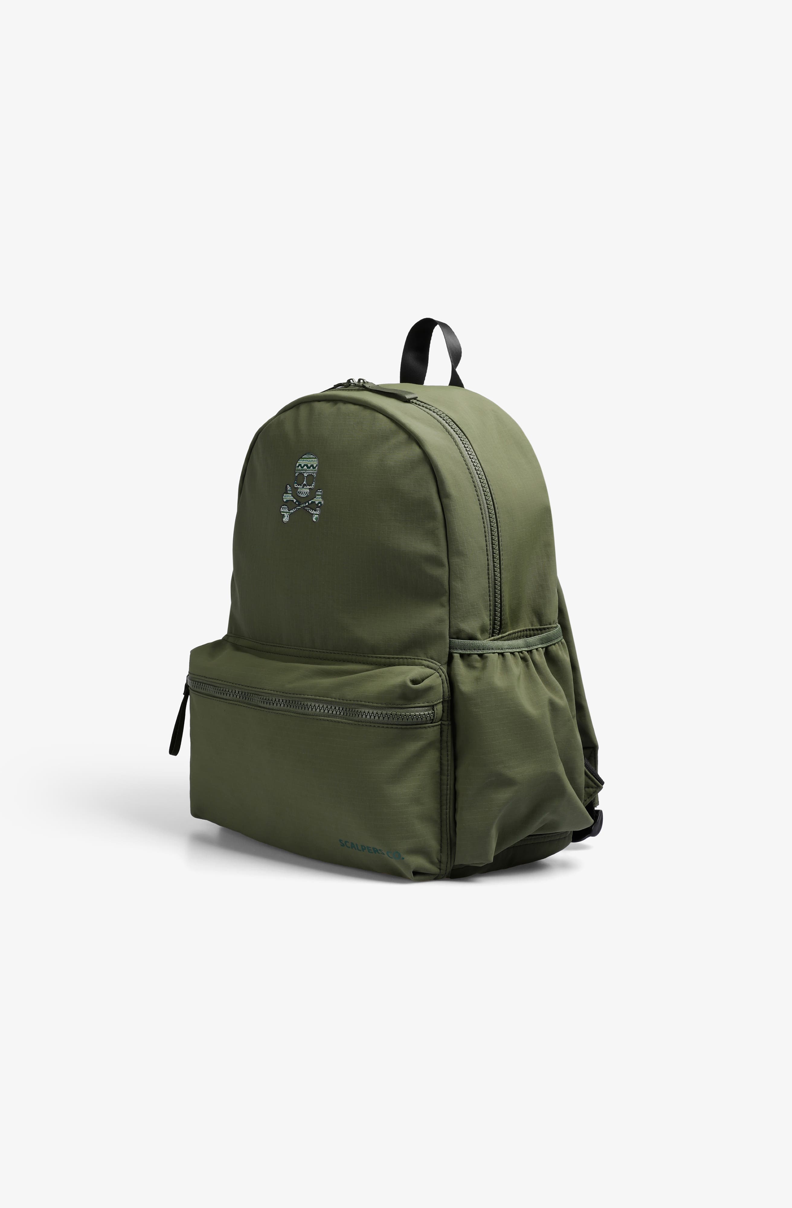 Scalpers Patch Backpack Bag Kids, Alternate, color, Olive