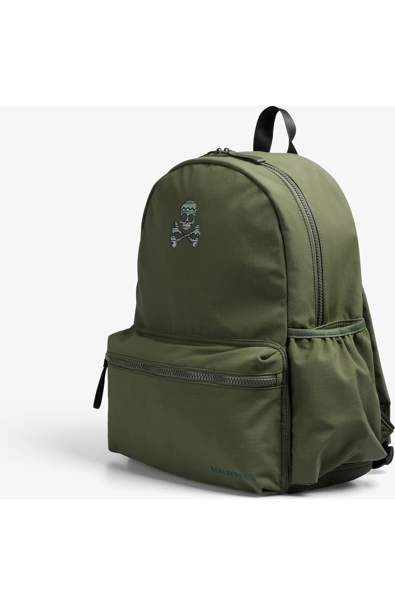 Scalpers Patch Backpack Bag Kids, Alternate, color, Olive