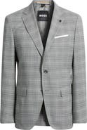BOSS Hutson Slim Fit Plaid Stretch Sport Coat