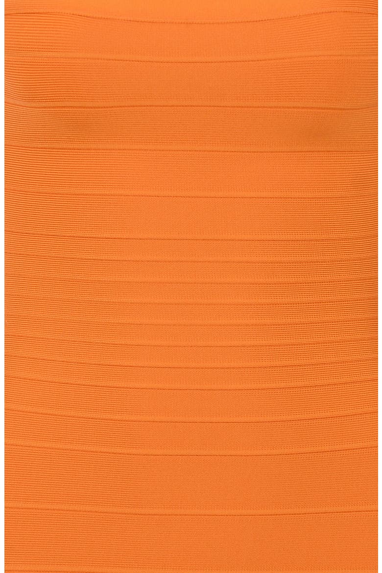The Silhouette Halter Neck Bandage Minidress, Alternate, color, TANGERINE