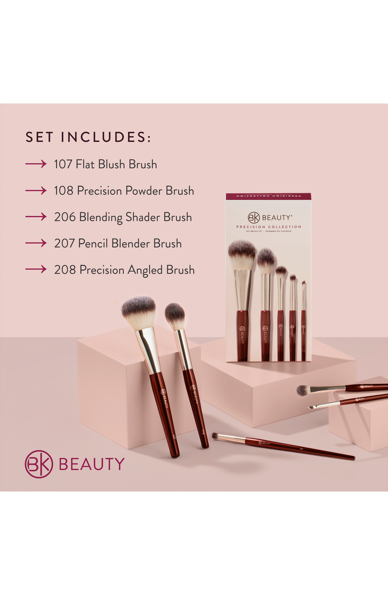 BK Beauty Precision Brush Collection, Alternate, color, Burgundy