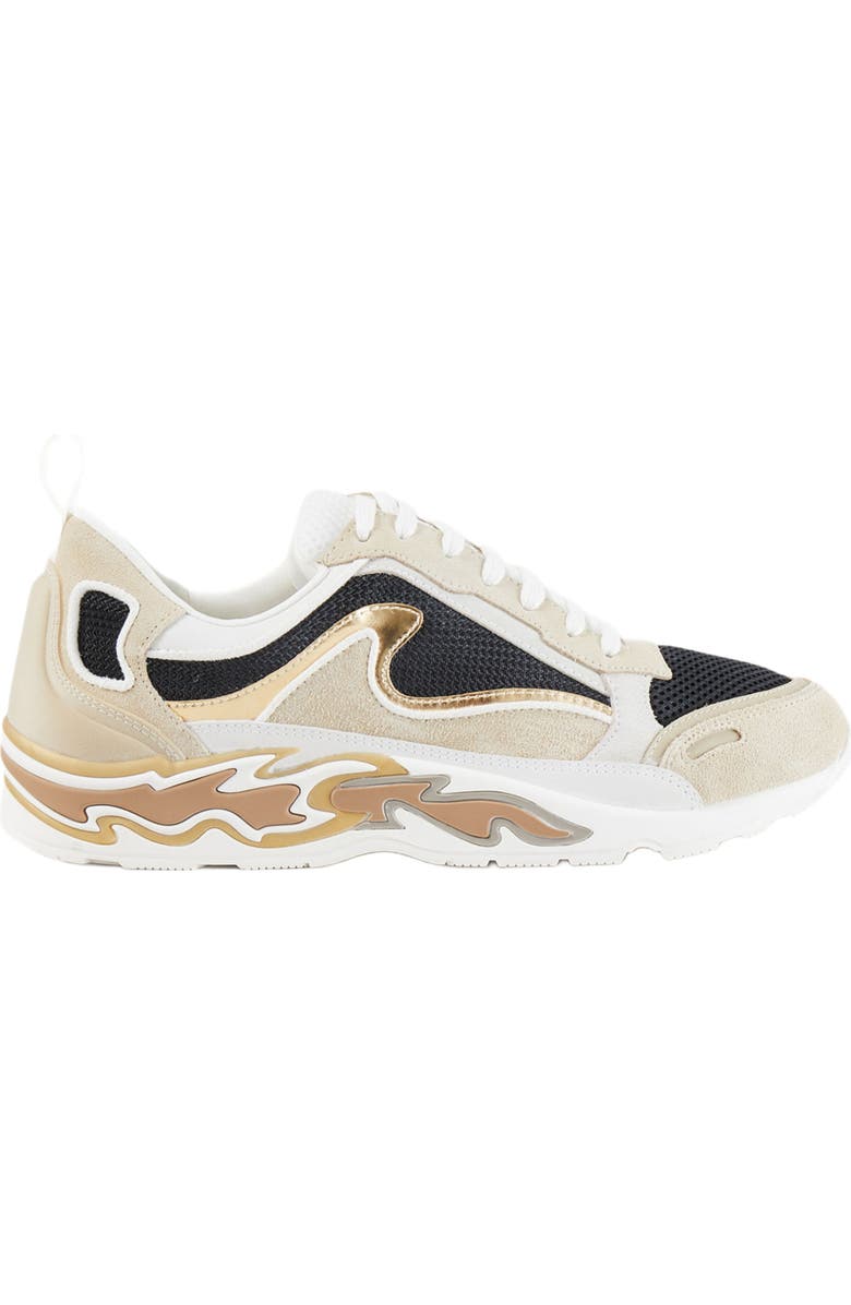 SANDRO Flame sneakers, Alternate, color, Gold