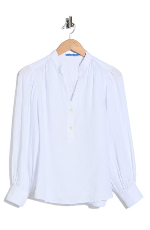 Rashell Split Neck Linen Top