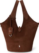 Polo Ralph Lauren Medium Polo Play Suede Crossbody Tote