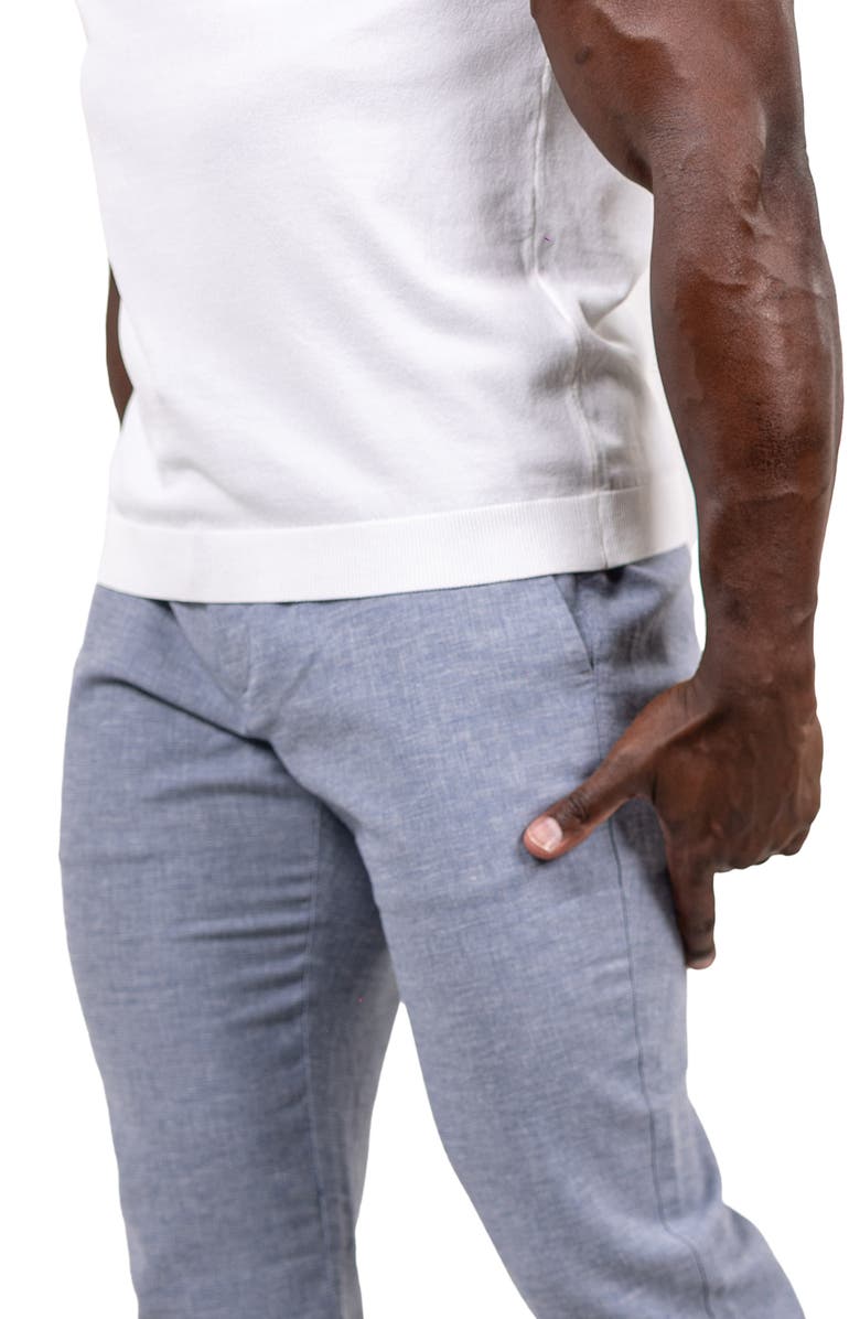 Maceoo Marthyr Tapered Leg Drawstring Pants, Alternate, color, Blue