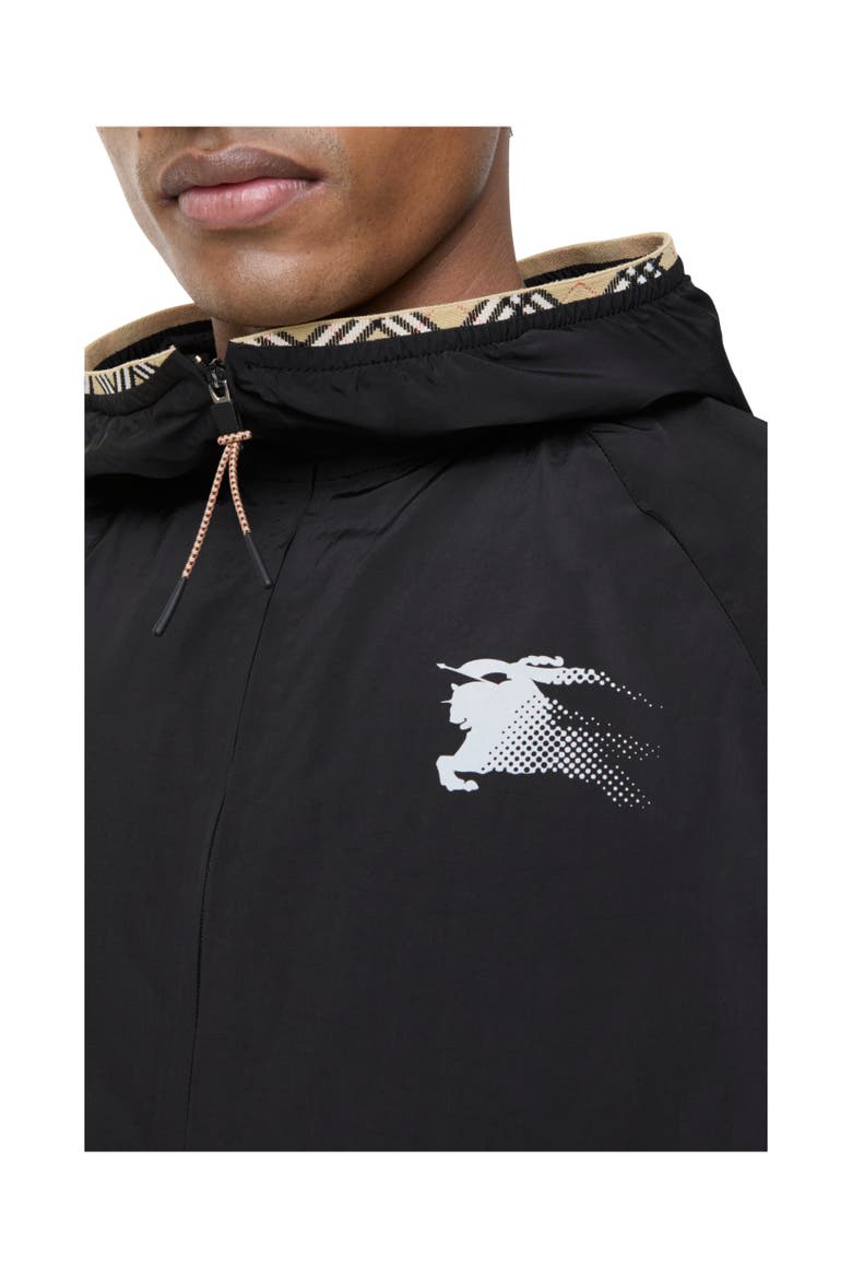 Nylon Hooded Jacket, Alternate, color, Black