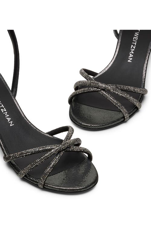 Stuart Weitzman Nudistini Shine Sandal In Black