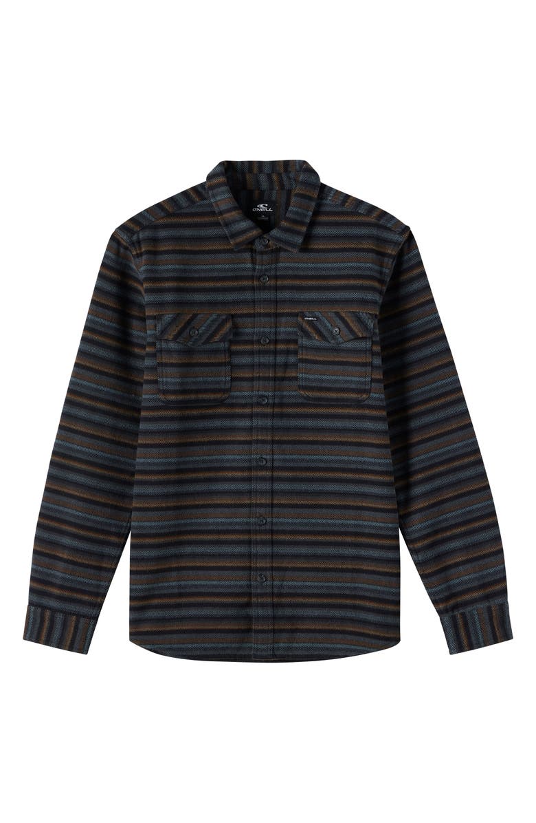 O'Neill Kids' Richmond Flannel Button-Up Shirt, Main, color, Graphite