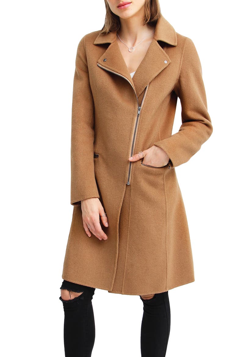 Last Chance Wool Blend Coat, Alternate, color, CAMEL