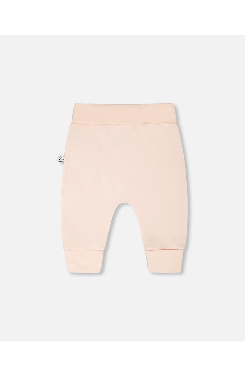 Deux par Deux Girl Organic Cotton Jersey Evolutive Pants, Alternate, color, Peach