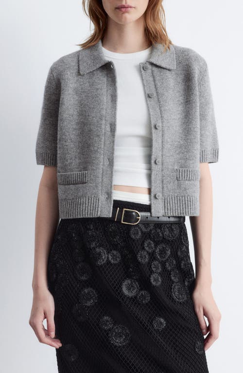 & Other Stories Short Sleeve Wool Blend Cardigan In Gold