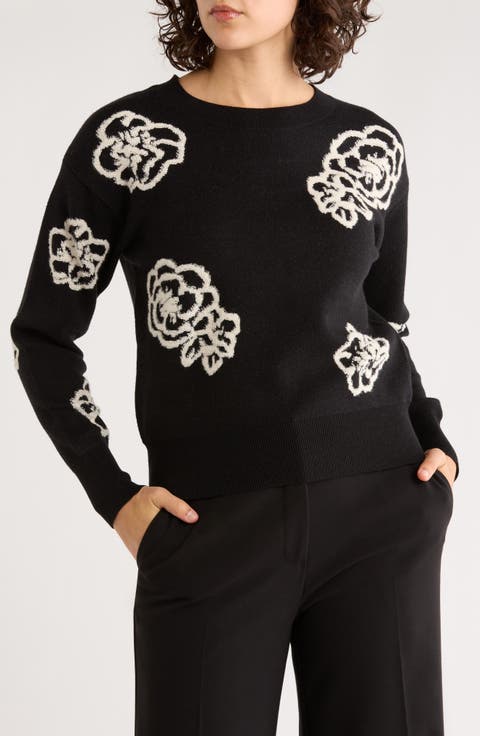 Floral Crop Sweater