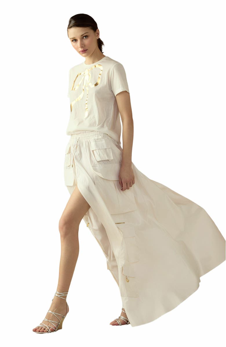 Cynthia Rowley Taffeta Cargo Skirt, Alternate, color,