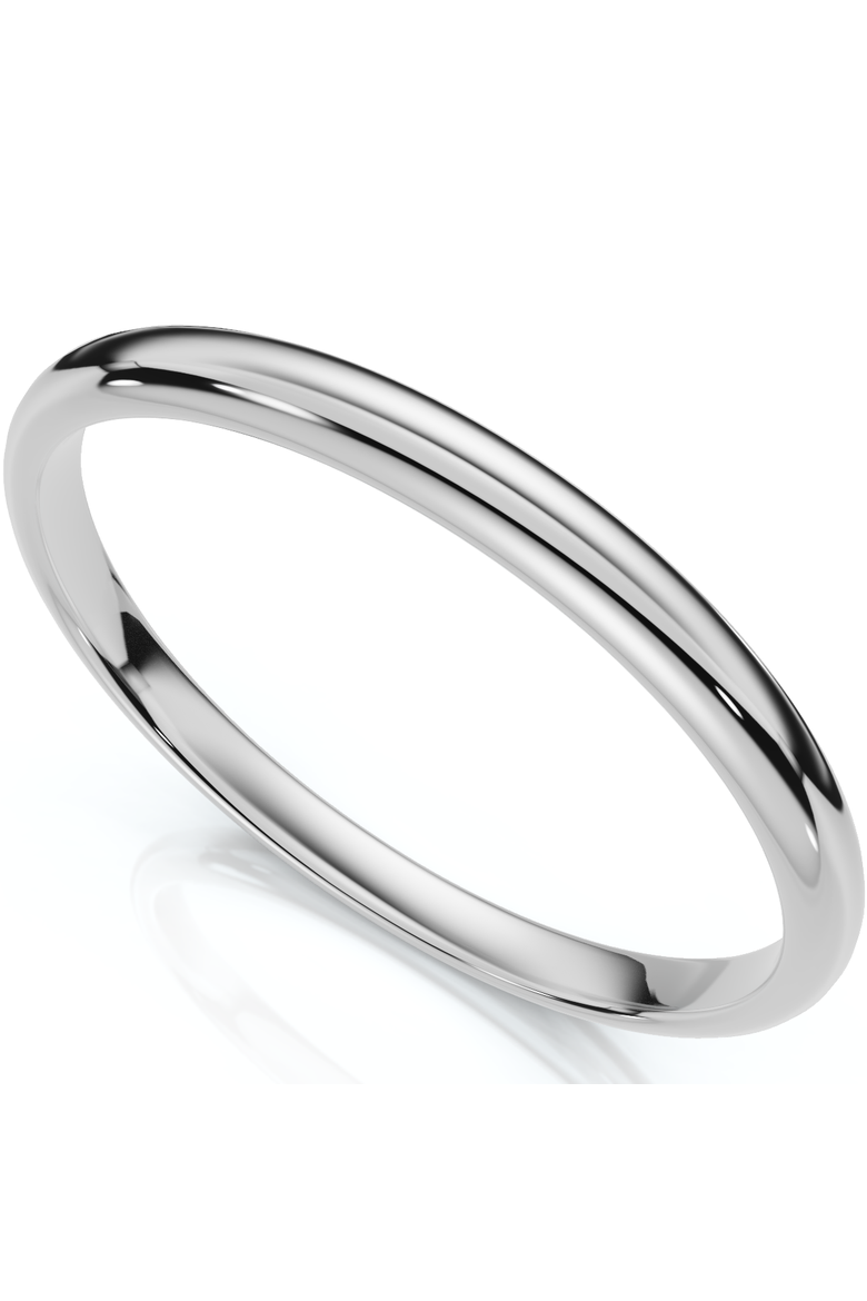 2mm 14K Gold Comfort Fit Plain Wedding Band, Main, color, 14k White Gold
