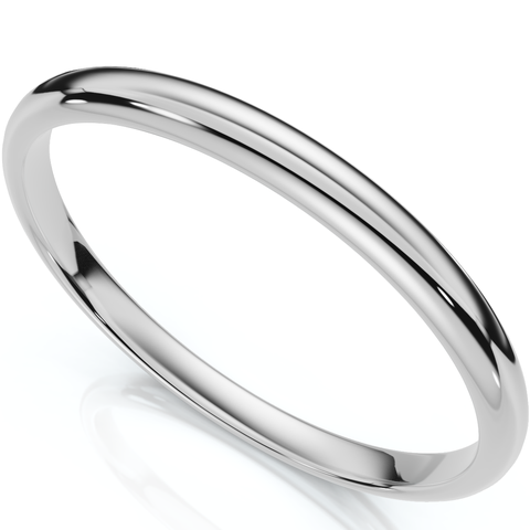 2mm 14K Gold Comfort Fit Plain Wedding Band