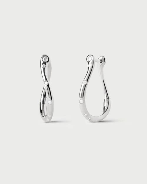 Pdpaola Air Mini Hoops In Silver