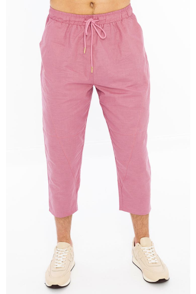 Men's YahYah Linen Drawstring Pant, Main, color, Mauve