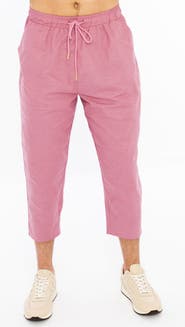 Dai Moda Men's YahYah Linen Drawstring Pant