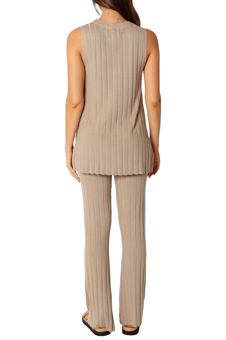 Silvie Wide Rib Sweater Tank & Straight Leg Pants Set, Alternate, color, BEIGE/KHAKI