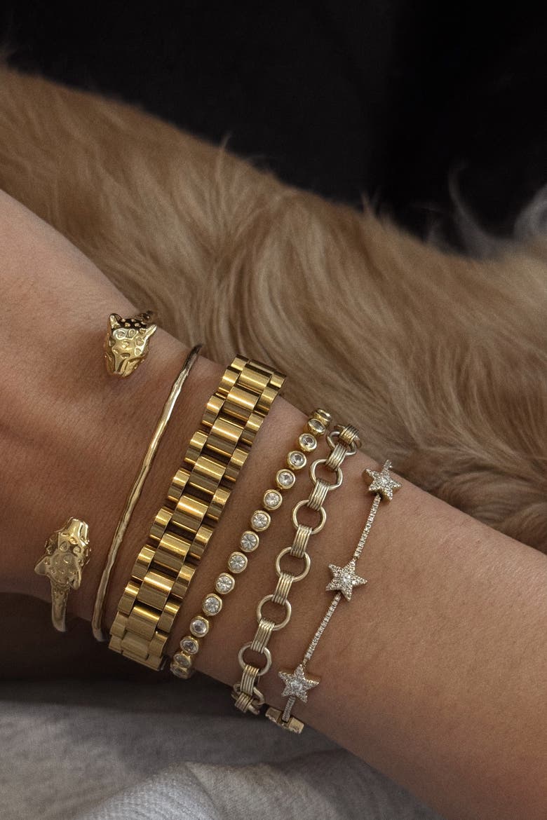 Panthera Bracelet, Alternate, color, Gold