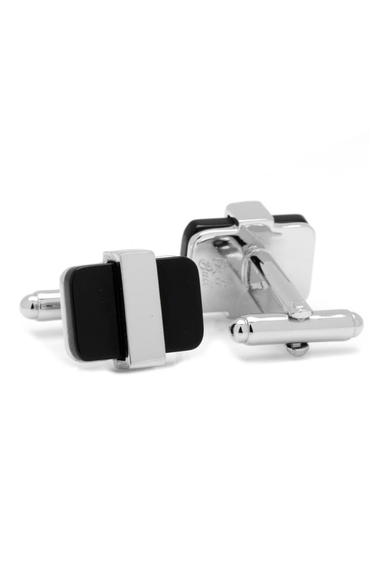 Cat's Eye Cuff Links, Alternate, color, BLACK