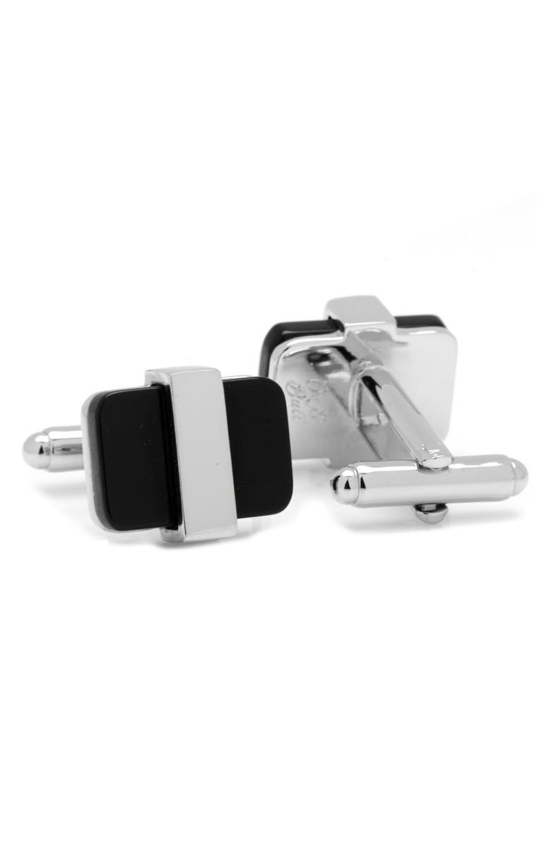 Cufflinks, Inc. Cat's Eye Cuff Links, Alternate, color, Black