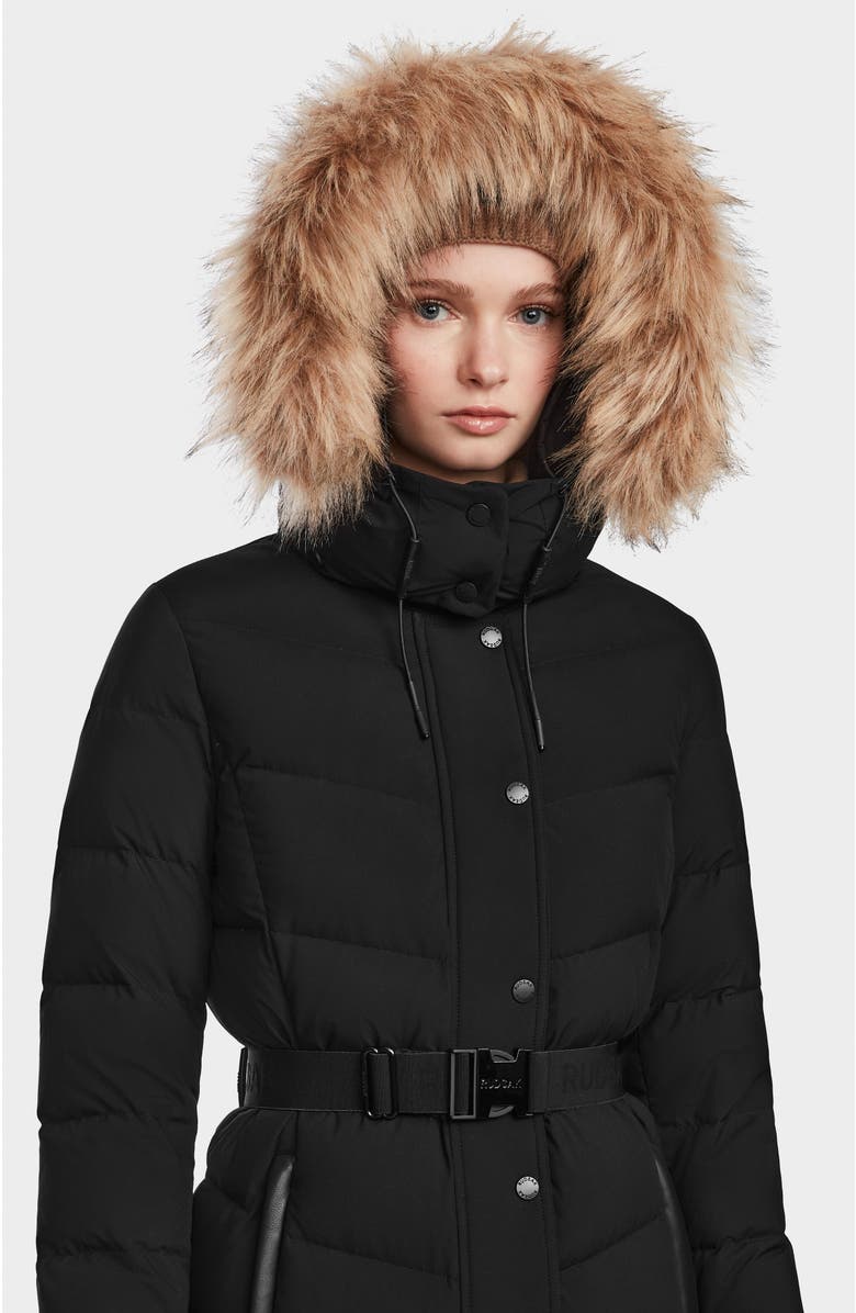 Rudsak Elsie Matte Long Quilted Down Puffer, Alternate, color, Black