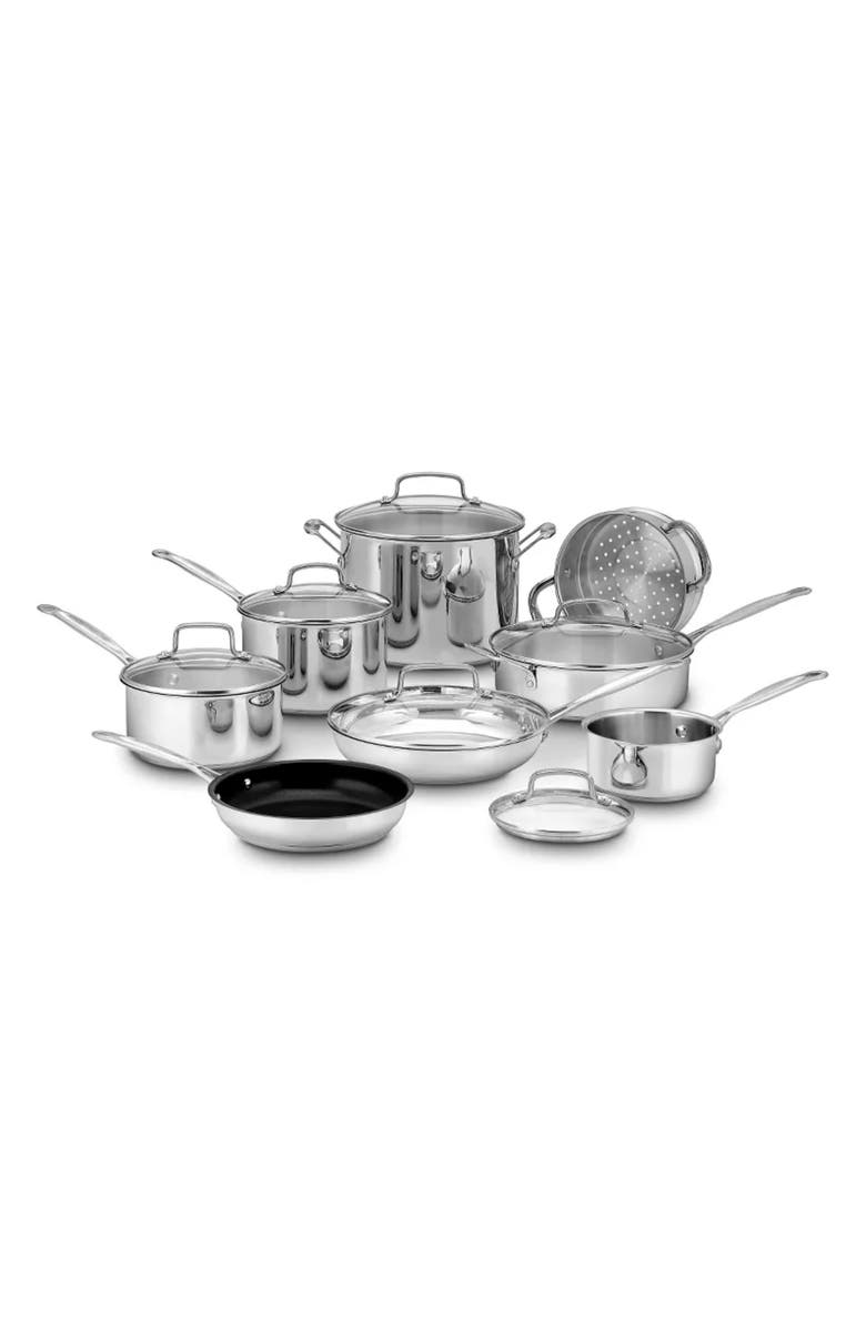 Cuisinart Chef's Classic 14-Piece Stainless Steel Cookware Set, Main, color,