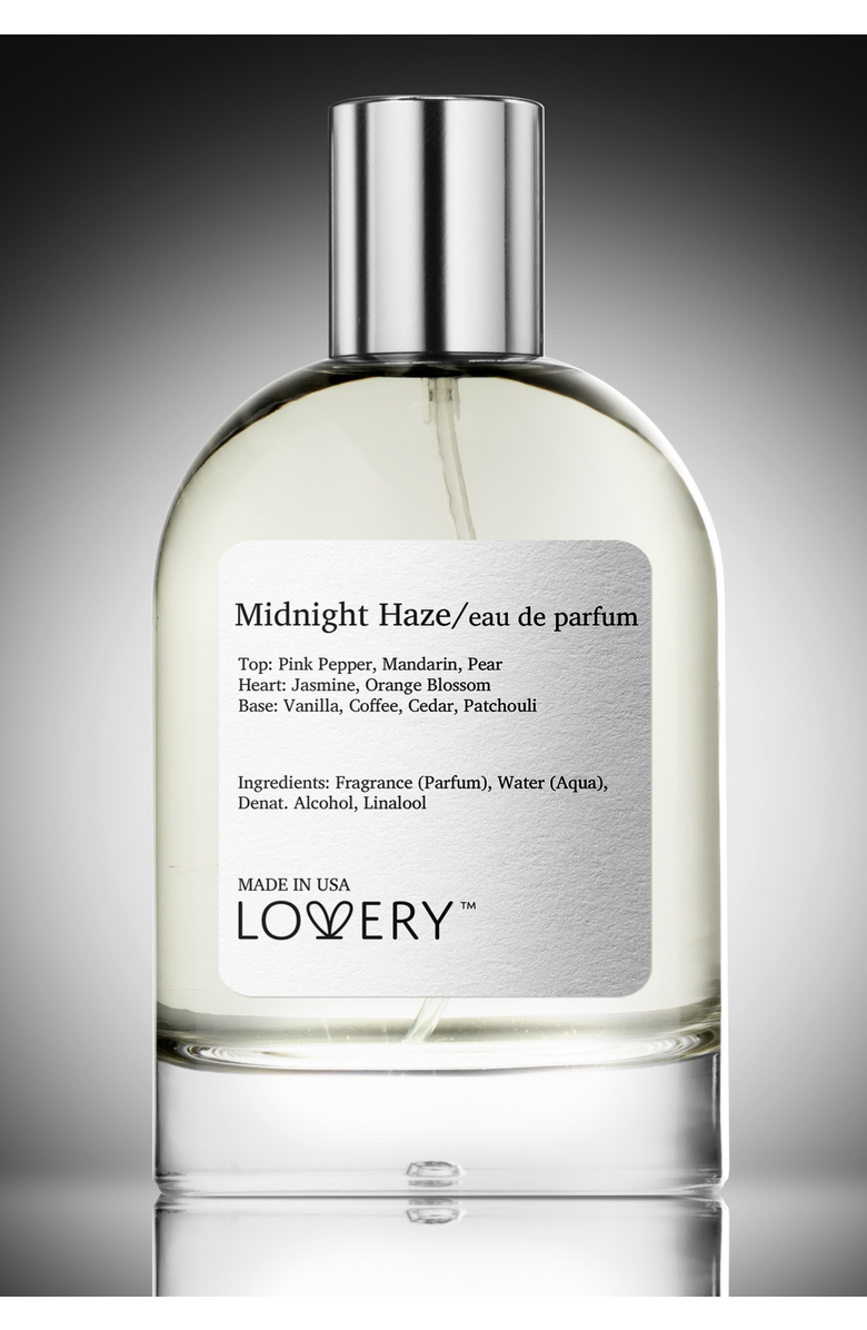 Lovery Midnight Haze Eau de Parfum Spray, Made in USA, 3.4 oz, Alternate, color, Silver, White, Cream, Black