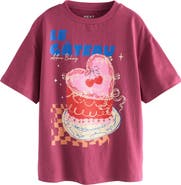 NEXT Kids' Cake Oversize Cotton Graphic T-Shirt