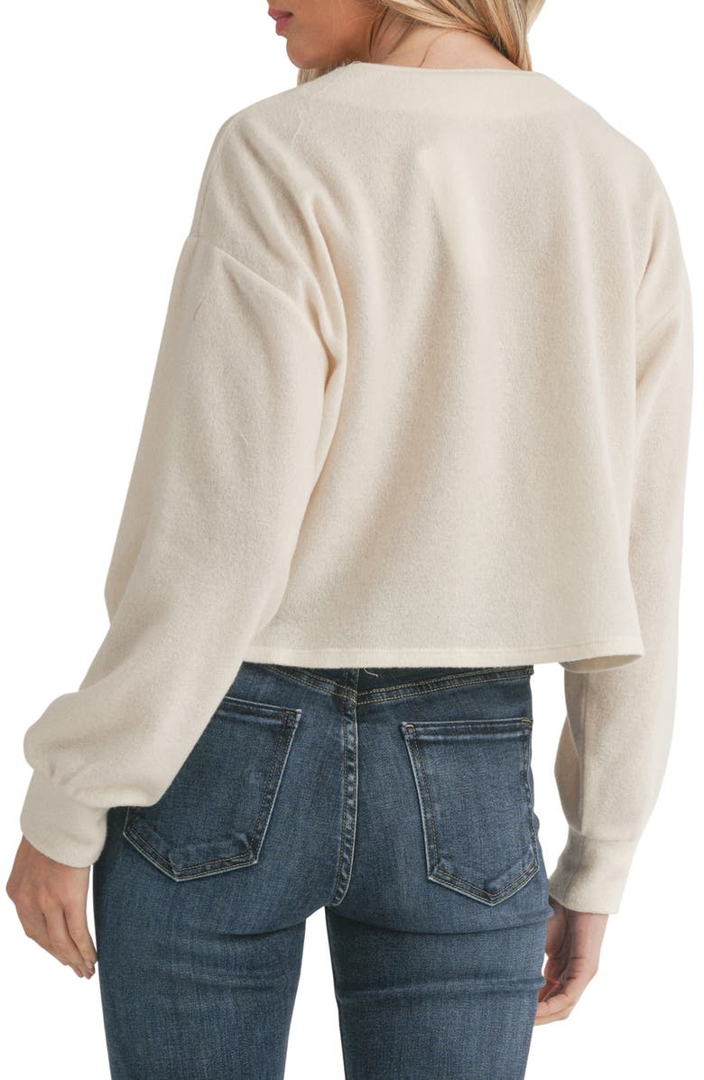 All in Favor Brushed Crop Cardigan, Alternate, color,