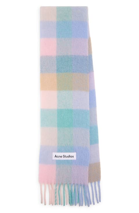 Vally Plaid Alpaca, Wool & Mohair Blend Scarf