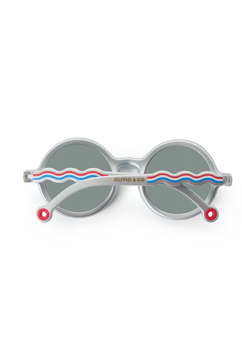 Infant Round Sunglasses, Alternate, color, Medallion Platinum