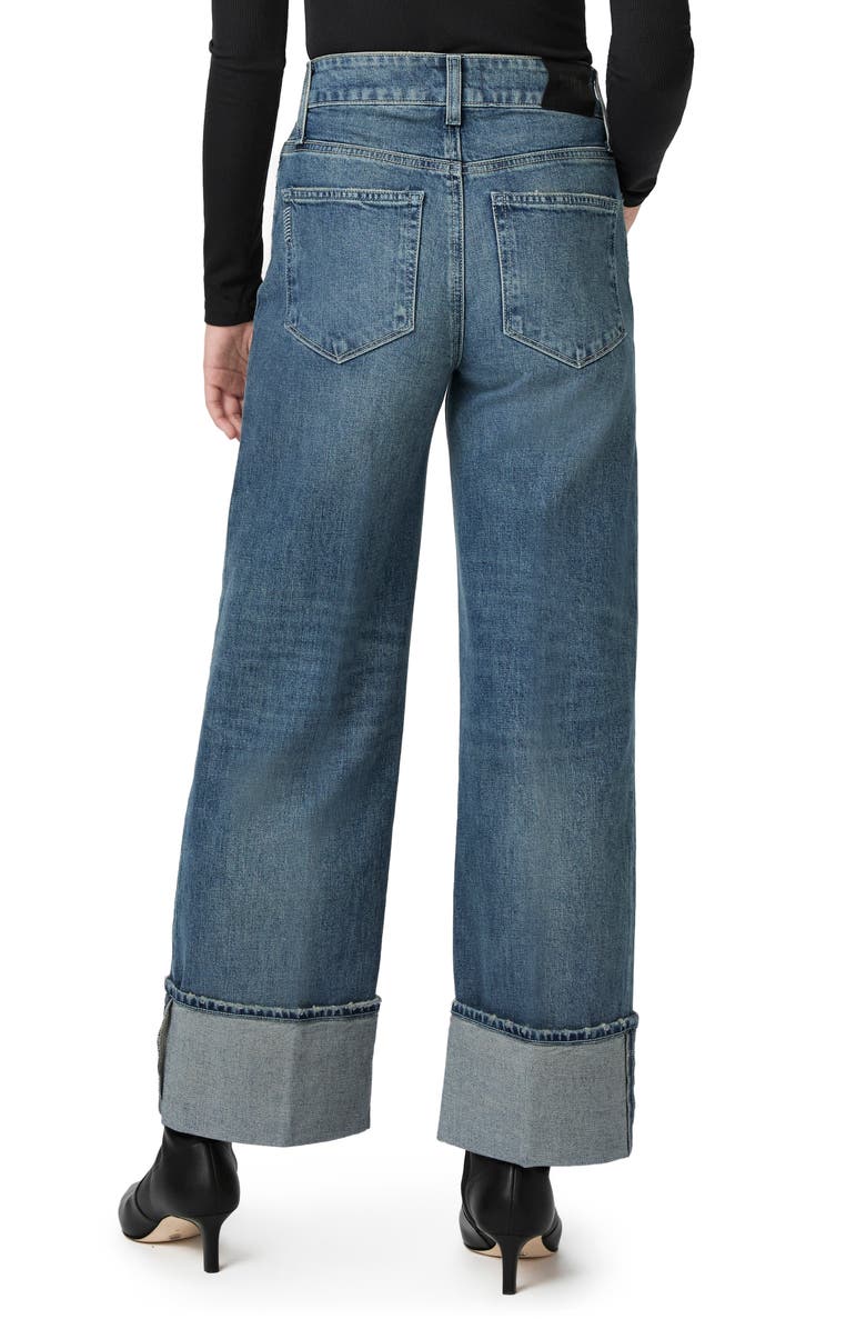 PAIGE Sasha Cuffed High Waist Ankle Wide Leg Jeans, Alternate, color,