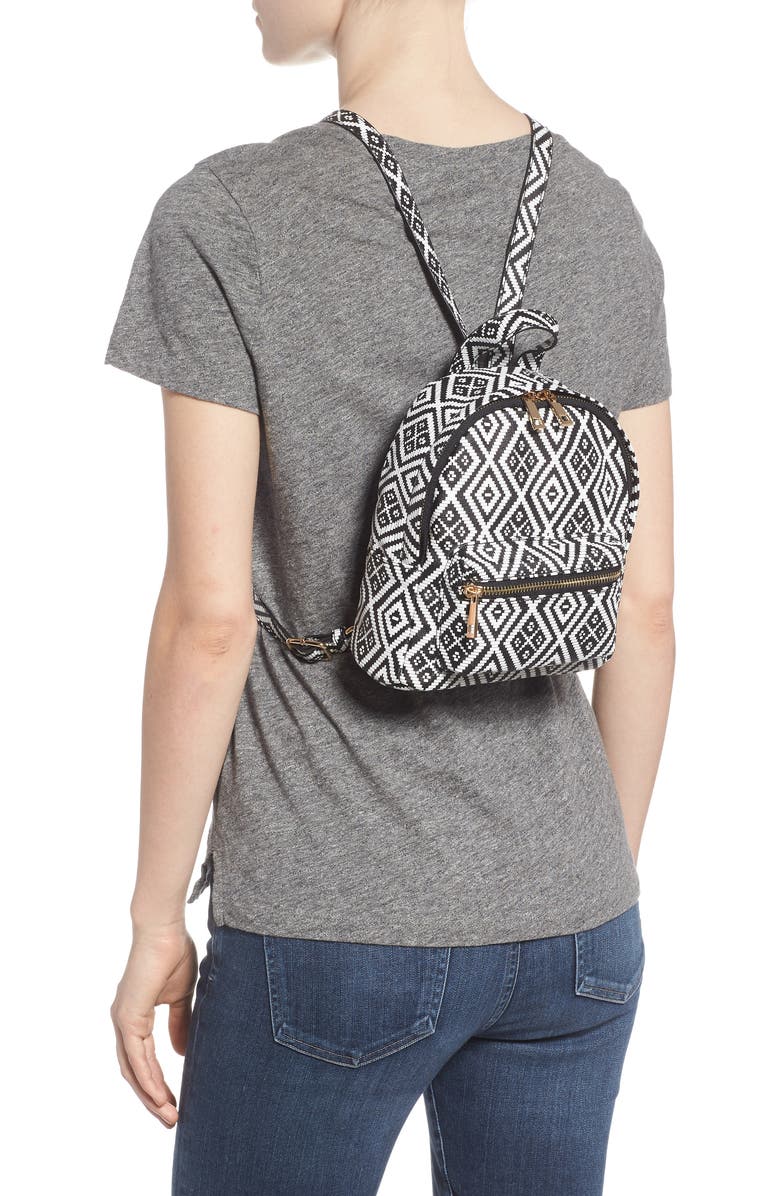 Emperia Weave Pattern Faux Leather Mini Backpack, Alternate, color,