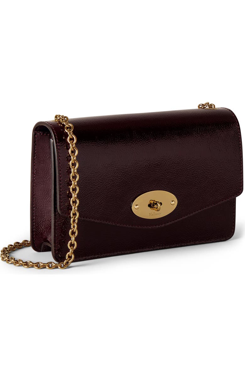 Mulberry Small Darley Patent Leather Crossbody Bag, Alternate, color, Deep Aubergine