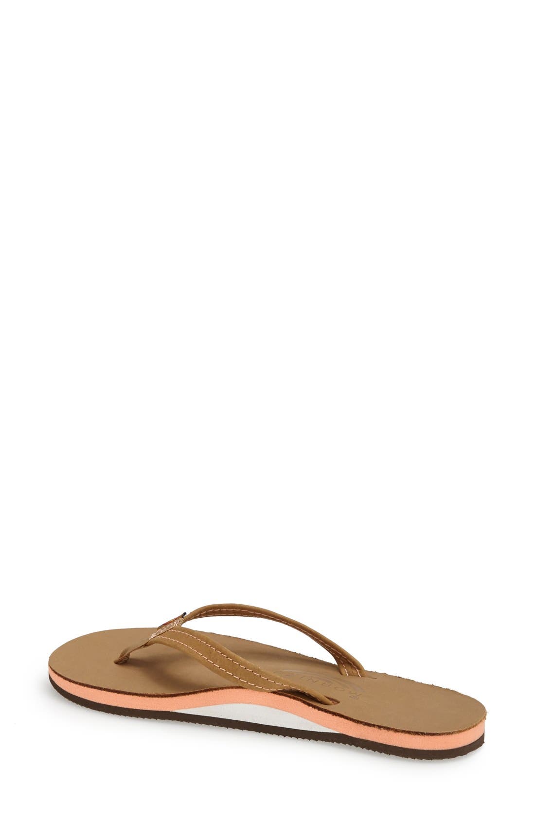 Rainbow Double Layer Thong Sandal, Alternate, color, MELON