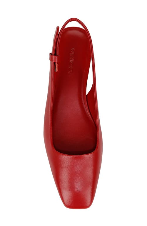 Vince Vida Slingback Flat In Crimson