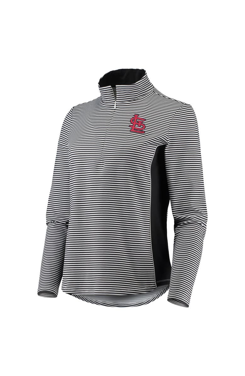 Tommy Bahama Women's Tommy Bahama Black St. Louis Cardinals Aubrey Stripe Block IslandZone Half-Zip Jacket, Alternate, color, Black