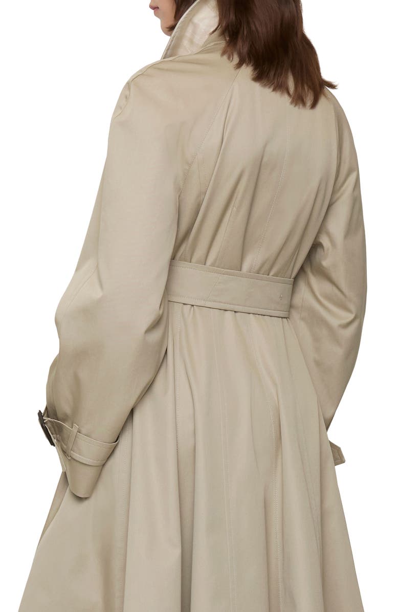 Burberry Ellingham Water Resistant Gabardine A-Line Trench Coat, Alternate, color, Quill