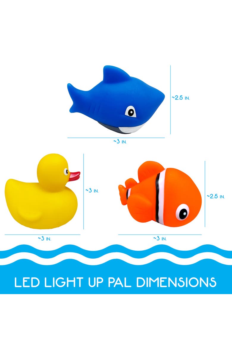 RIPPLE Led Lightup Pool Toy Duck, Shark and Clownfish, Alternate, color, Multicolored