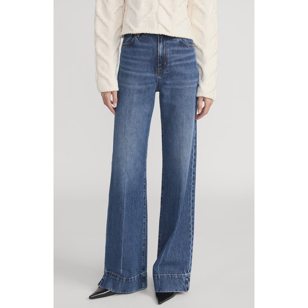 Frame The Slice High Waist Flare Jeans In Multi
