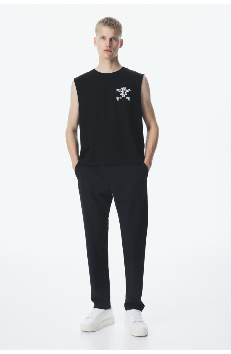 H&M Slim Fit Trousers, Alternate, color, Black