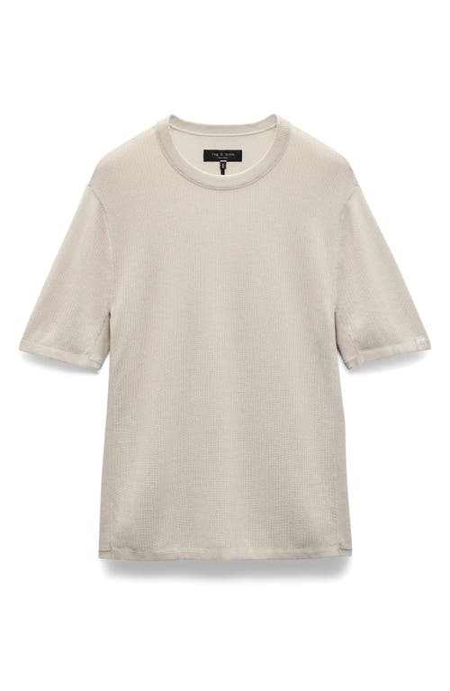 Rag & Bone Harvey Cotton Blend Mesh T-shirt In Neutral