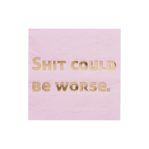 Jollity & Co "shit Could Be Worse" Cocktail Napkins In Assorted Pre-pack
