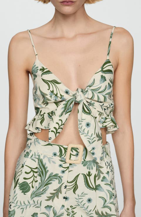 Floral Print Crop Top