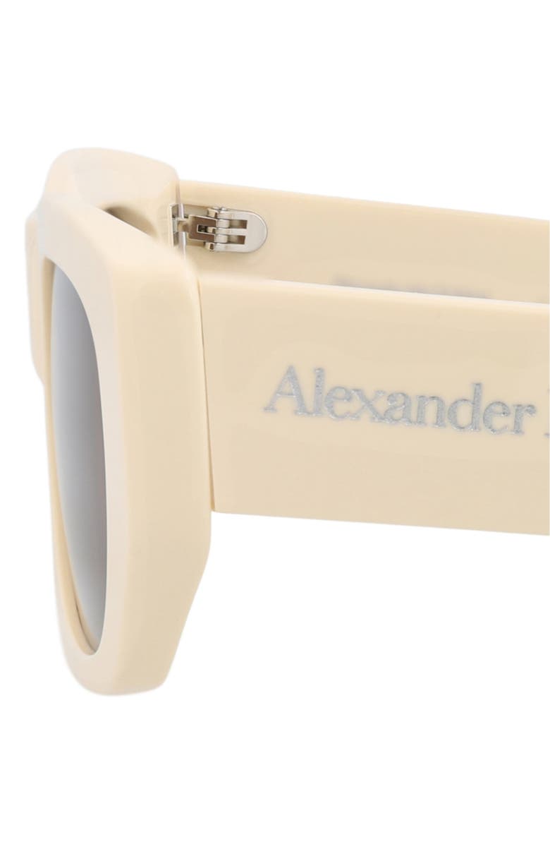 McQueen 54mm Square Sunglasses, Alternate, color, Ivory Ivory Brown