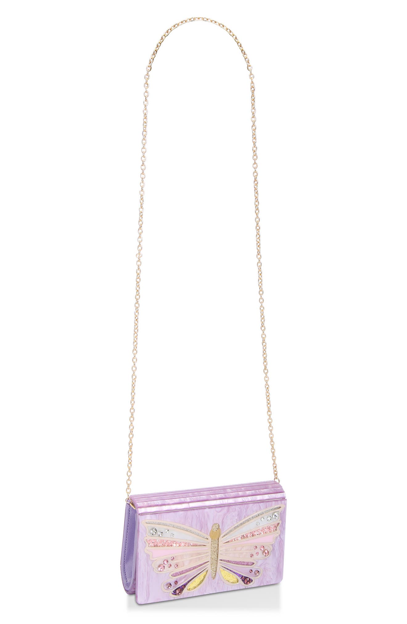 Kurt Geiger London Embellished Butterfly Clutch, Alternate, color, 