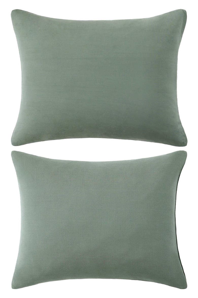 Paradisio Yarn Dyed Cotton Gauze Comforter & Sham Set, Alternate, color, DARK GREEN